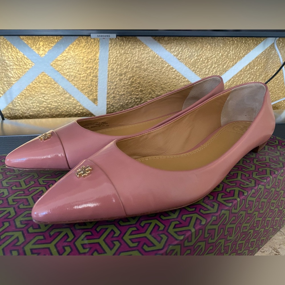 Tory Burch Blush Pink Pointed Flats